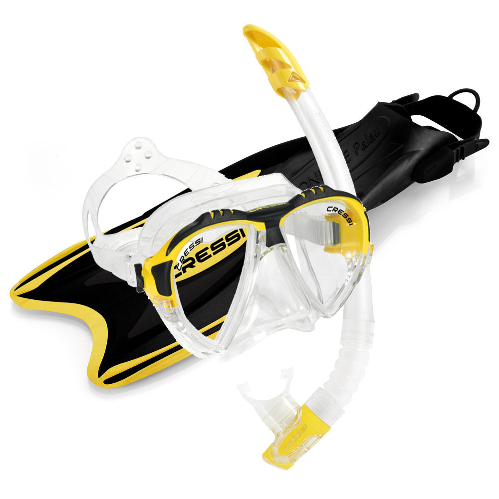 Cressi Matrix Mask and Gamma Snorkel with Rondine Palau Fin Set - Click Image to Close