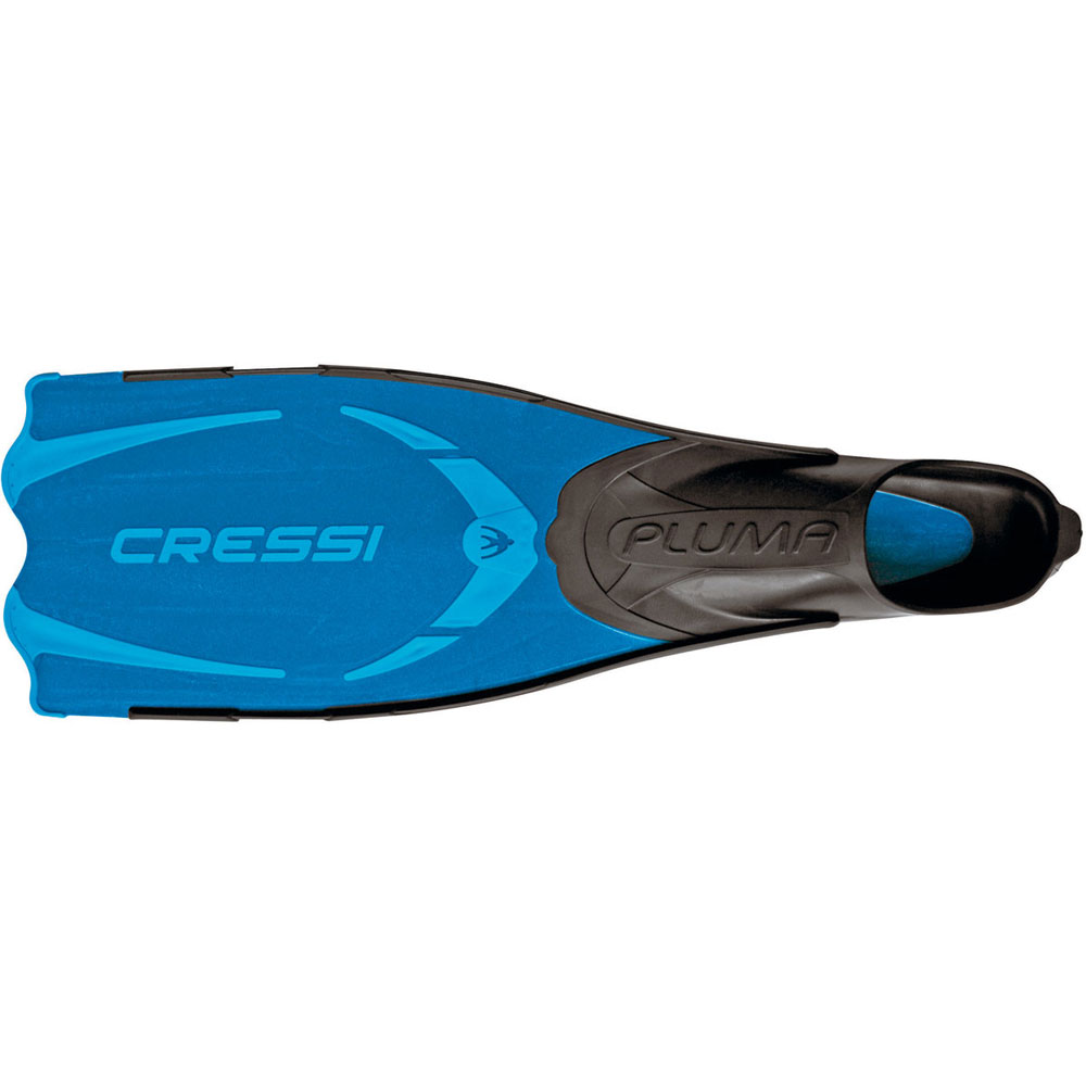 Cressi Pluma Full Foot Fins - Black or Blue