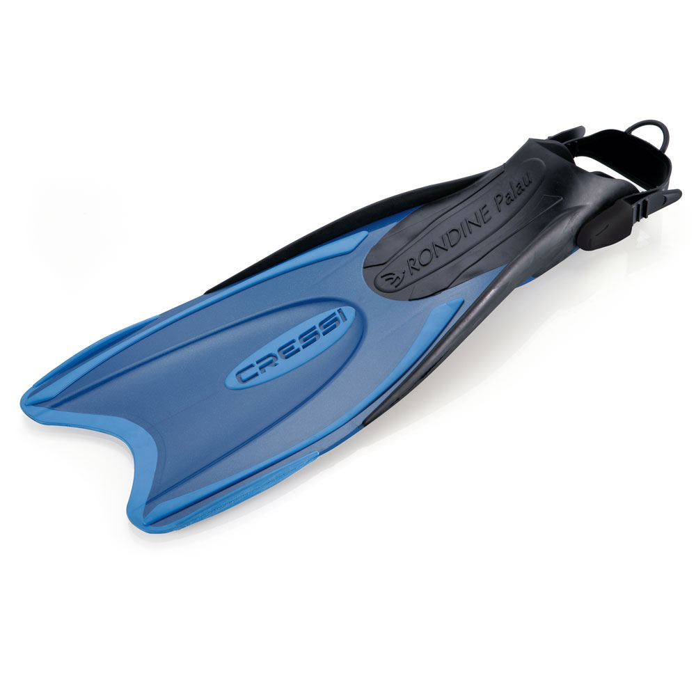 Cressi Rondine Palau Long Adjustable Fins - Open Heel Barefoot - Click Image to Close