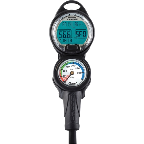 Cressi Leonardo 2 Gauge Console - Dive Computer + SPG - Click Image to Close