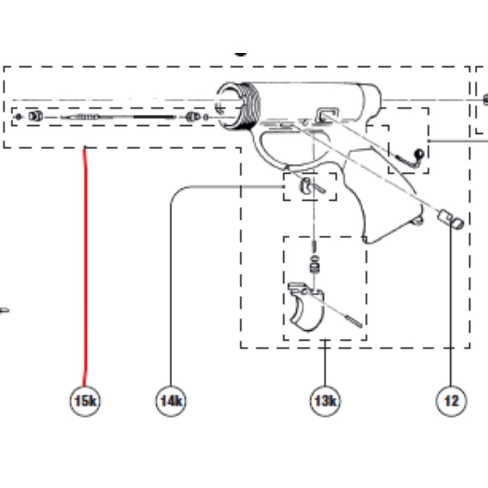 SL Speargun Parts - Complete Hand Grip w/Reducer - SL Star - Click Image to Close