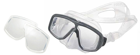 Dive mask with corrective lenses