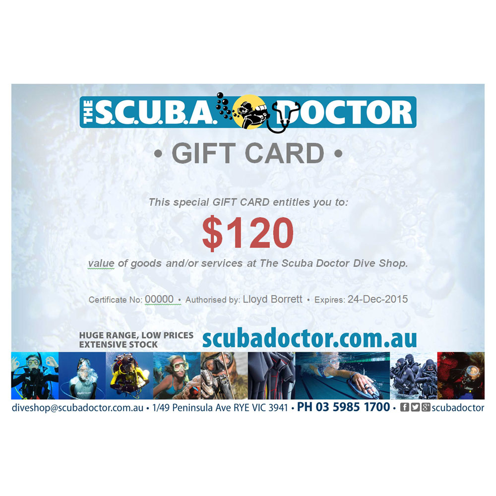 The Scuba Doctor Gift Certificate - Click Image to Close