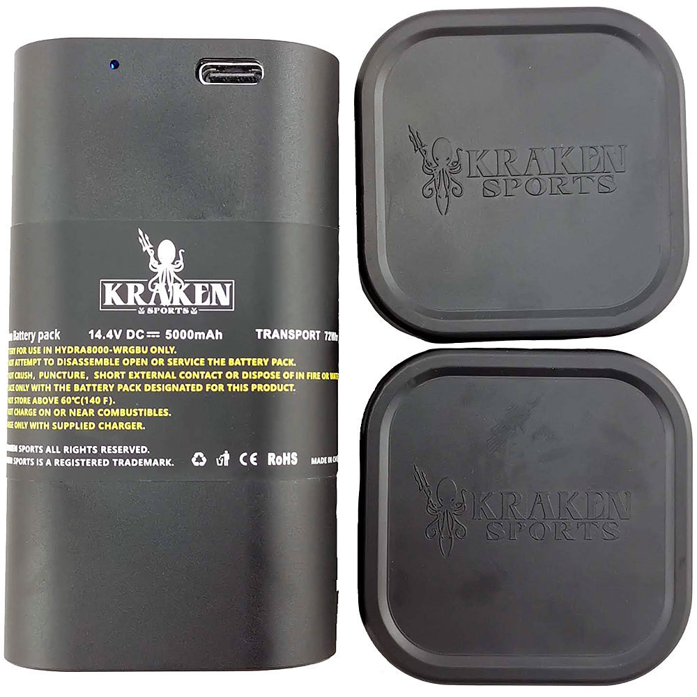 Kraken Spare Battery for Hydra 8000 WRGBU Underwater Video Light - Click Image to Close