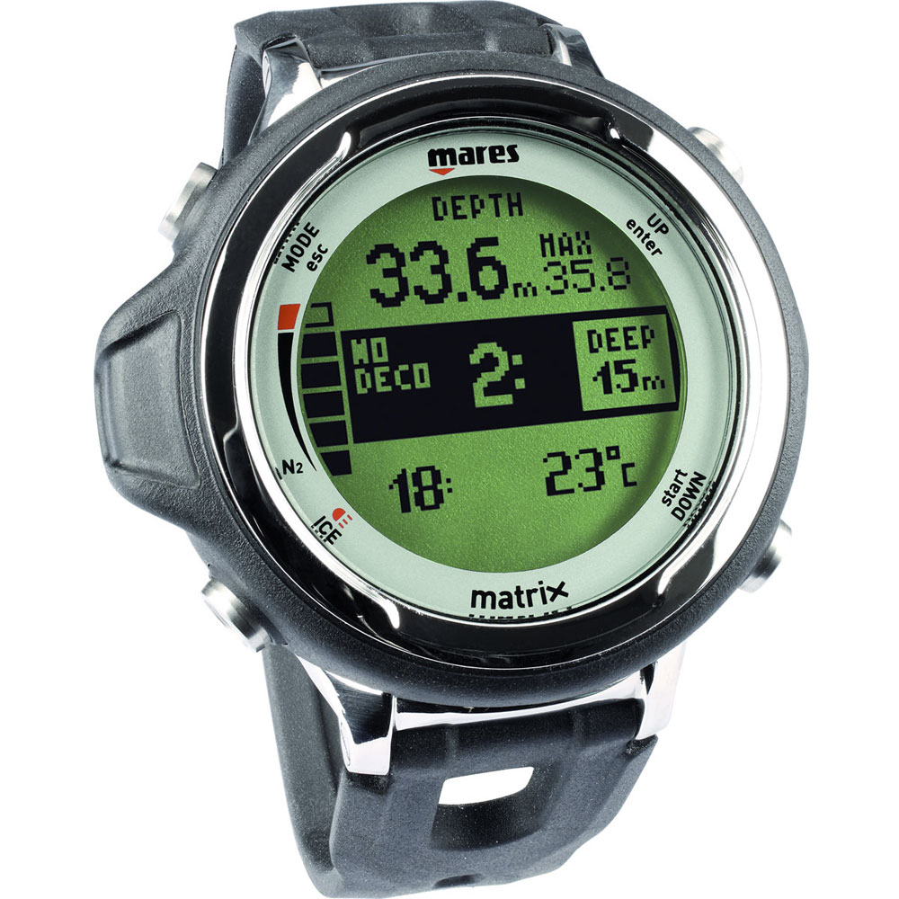 Mares Matrix Wrist Dive Computer - Black - Click Image to Close
