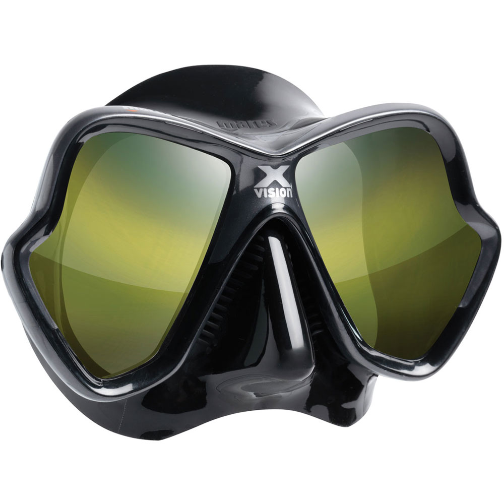 Mares X-Vision Ultra LiquidSkin Mask Mirrored - Black silicone - - Click Image to Close