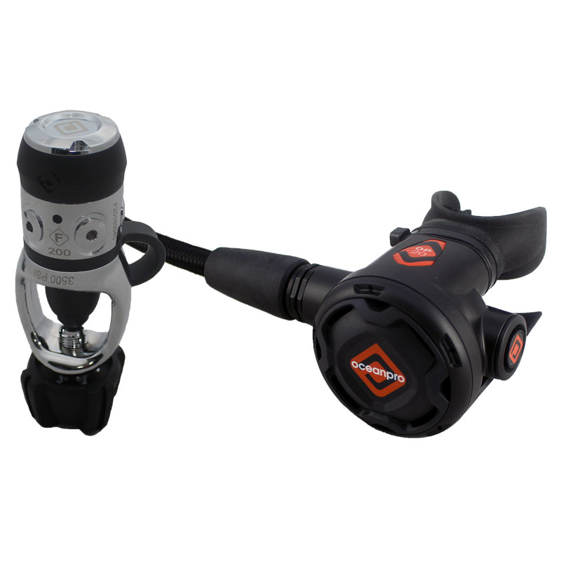 Ocean Pro OP20 F200 Regulator Set | Yoke - Click Image to Close