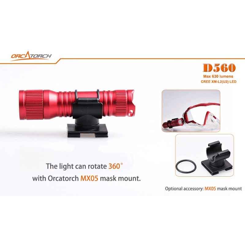 OrcaTorch D560 Mask Mount Adaptor - Click Image to Close