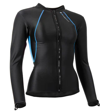 Sharkskin Chillproof Long Sleeve Front Zip Top - Womens - PK - 20 - Click Image to Close