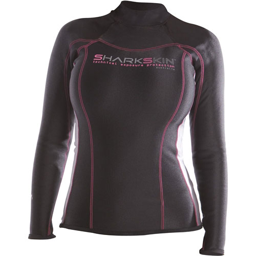 Sharkskin Chillproof Long Sleeve Top - Black/Silver - Womens