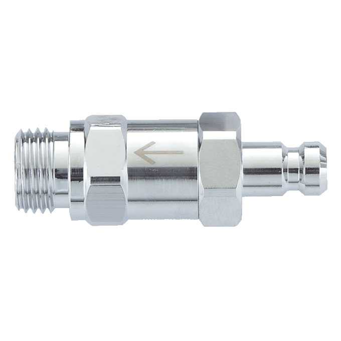 Sonar LP One-Way Inline Check Valve - 9/16" Male to Apeks QD - Click Image to Close