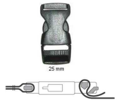 Sonar Side Release Buckle 25 mm (1 inch) - Acetal - Click Image to Close