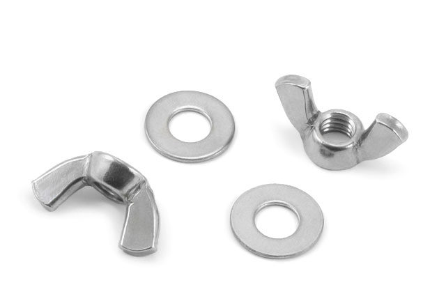 Sonar 3/8-18 Wing Nuts and Washers, Stainless Steel, Set of Two - Click Image to Close
