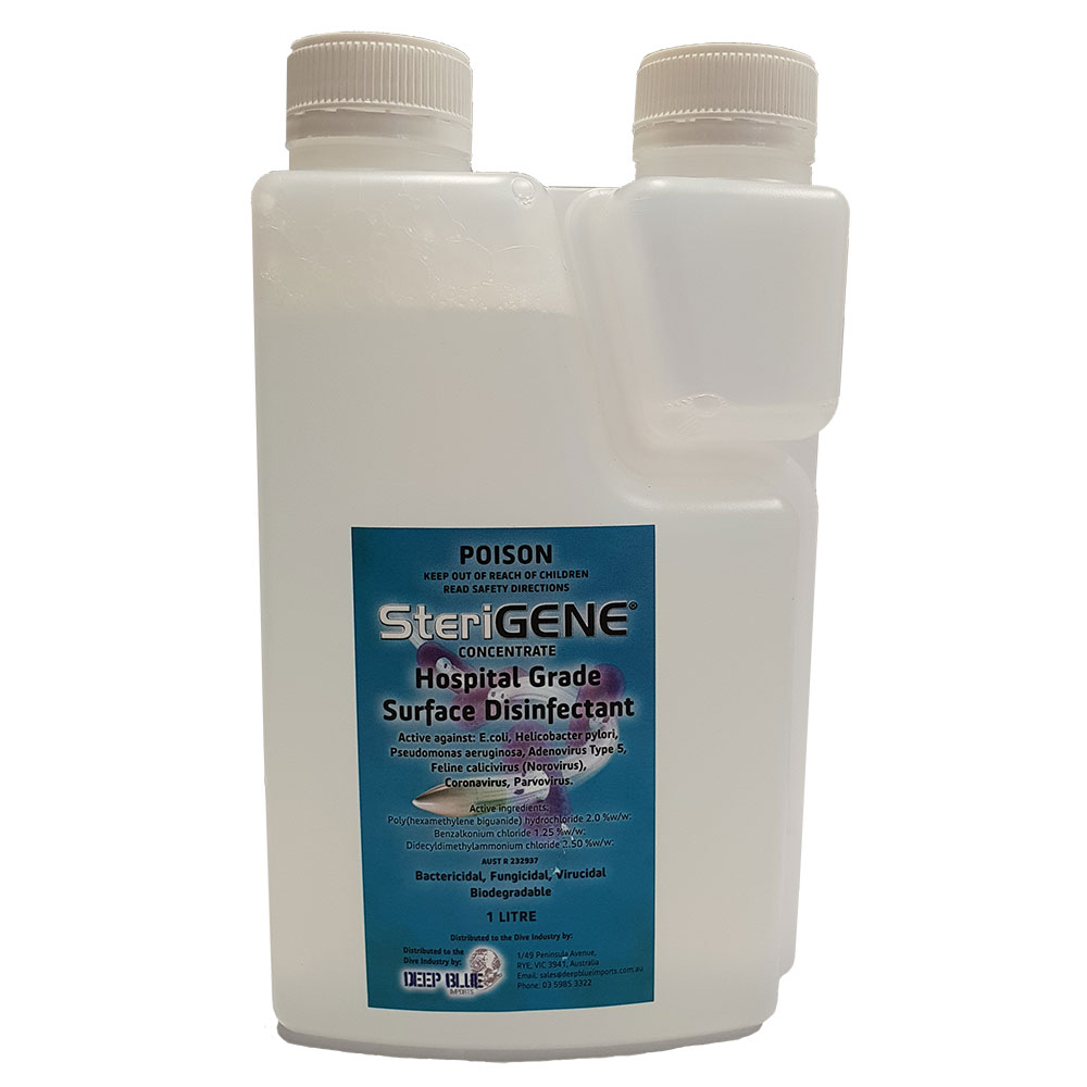 SteriGENE Clear Hospital Grade Surface Disinfectant 1 Litre - Click Image to Close