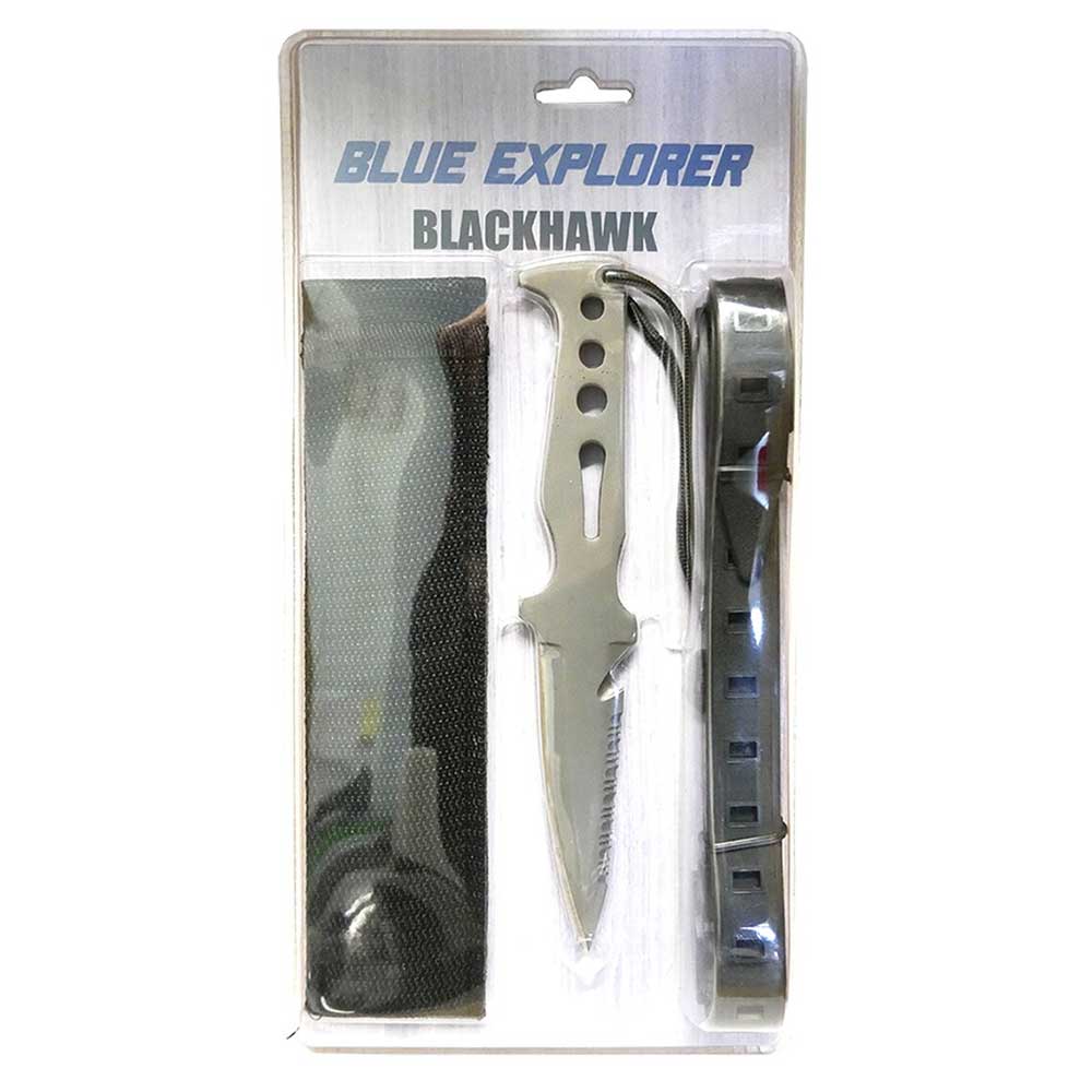 Blue Explorer Black Hawke Knife - Pointed Tip - Click Image to Close