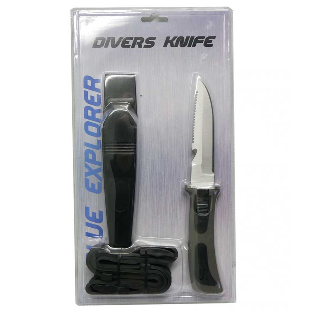 Blue Explorer Divers Knife - Pointed Tip - Click Image to Close