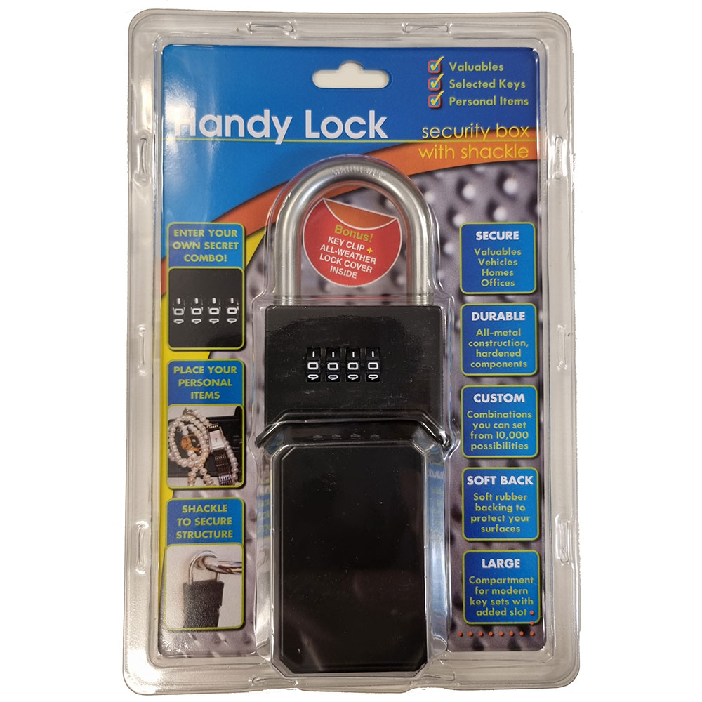 Handy Lock Key Security Box with Shackle - Click Image to Close