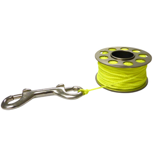 Trident SS Finger Spool with SS Clip - 30 metre - Click Image to Close
