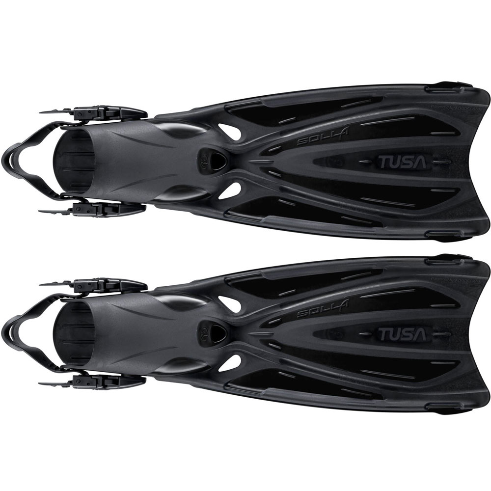 Tusa Solla Open Heel Fins | Black | L-XL - Click Image to Close