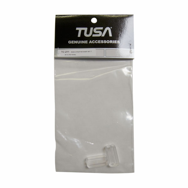 Tusa Mask Strap Retainer Set - Wide Transparent (TC-211) - Click Image to Close
