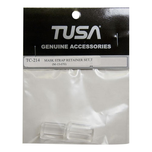 Tusa Mask Strap Retainer Set - Narrow Transparent (TC-214) - Click Image to Close