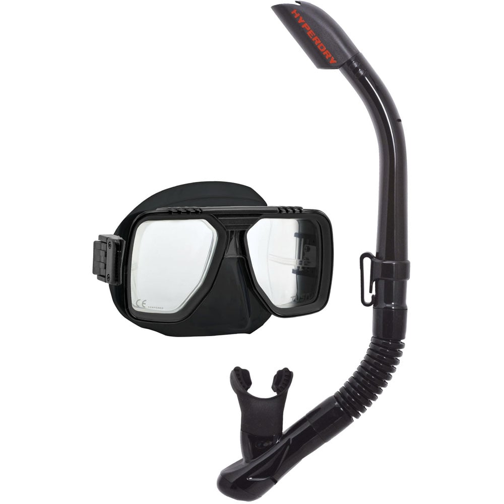 Tusa Sport Liberator Elite Adult Combo Mask and Snorkel Set BK - Click Image to Close