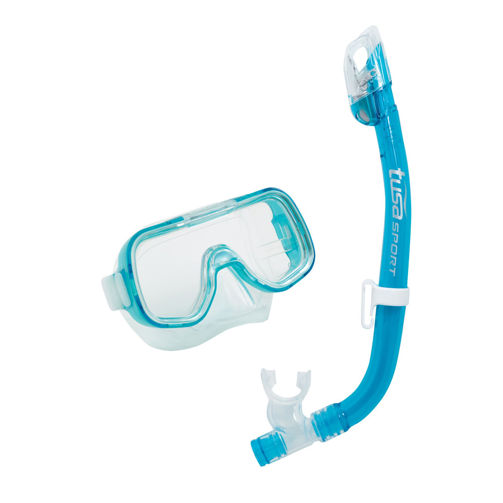 Tusa Sport Mini-Kleio Pro Dry Youth Mask Snorkel Combo (6-12 yr) - Click Image to Close