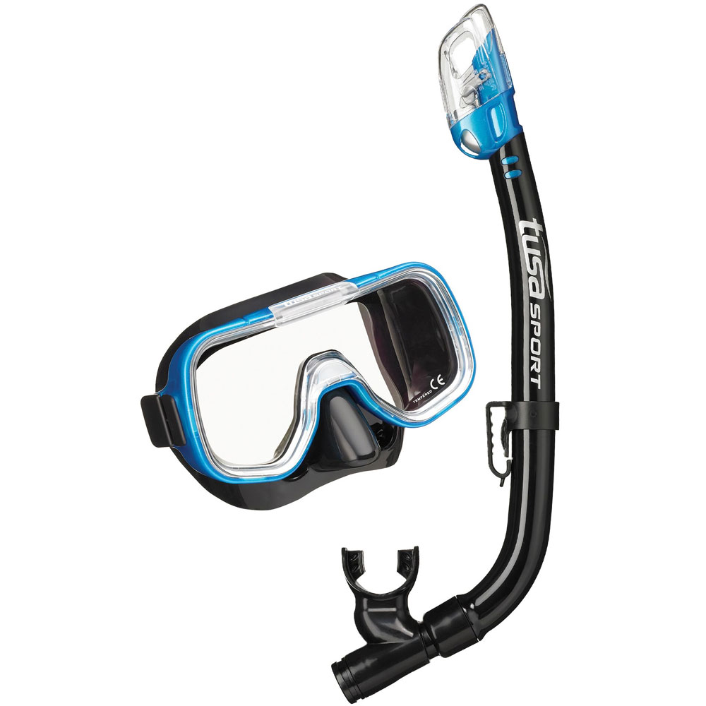 Tusa Sport Mini-Kleio Pro Dry Youth Mask Snorkel Combo (6-12 yr) - Click Image to Close