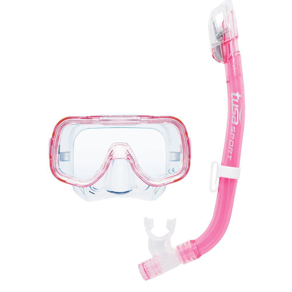 Tusa Sport Mini-Kleio Pro Dry Youth Mask Snorkel Combo (6-12 yr) - Click Image to Close